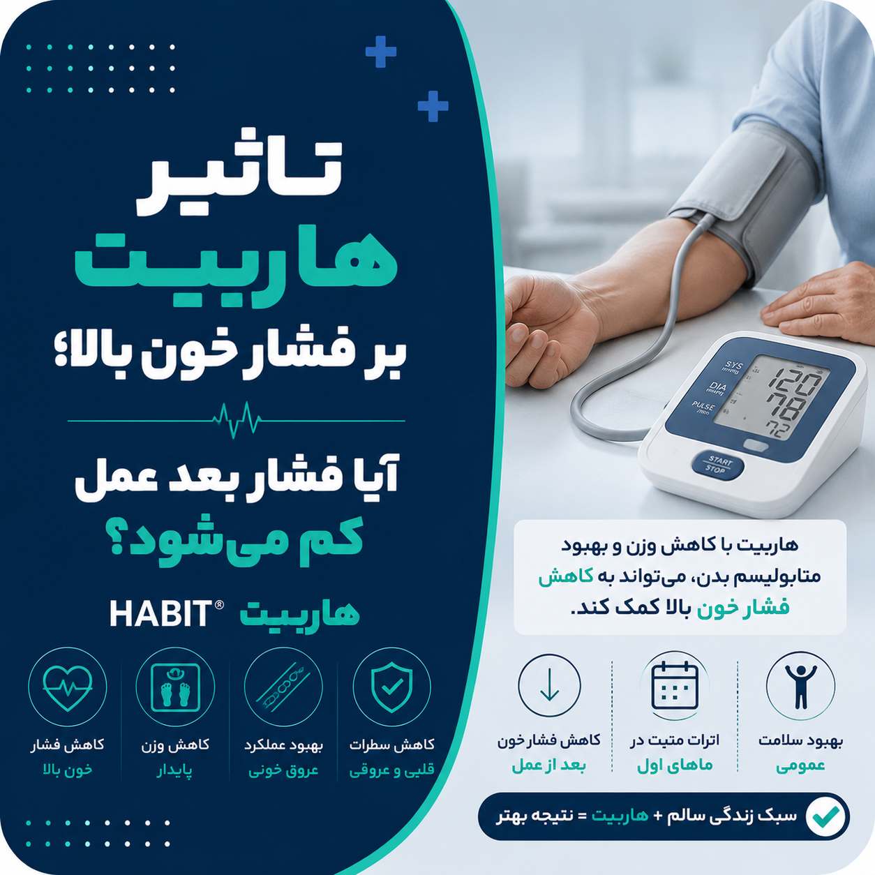 تاثیر هاربیت بر فشار خون بالا؛ آیا فشار بعد عمل کم می‌شود