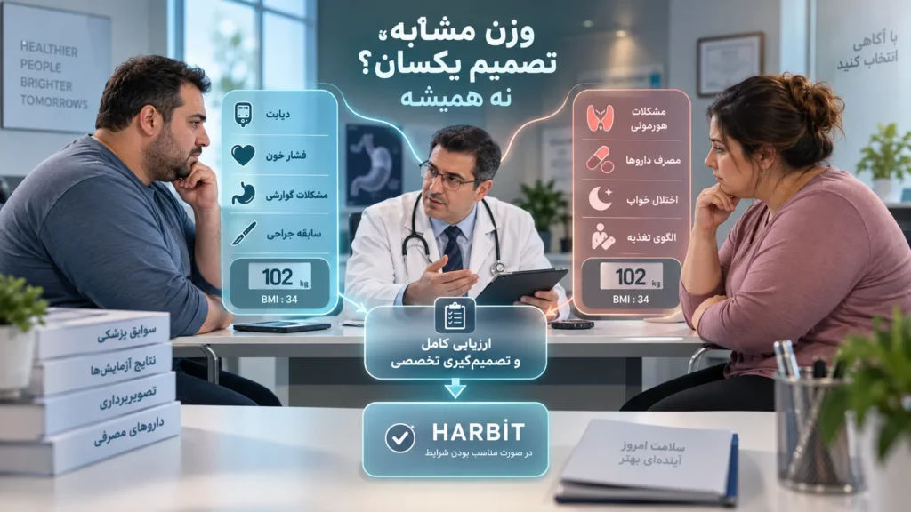 قبل از هاربیت لاغری چه چیزهایی بررسی می‌شود؟
