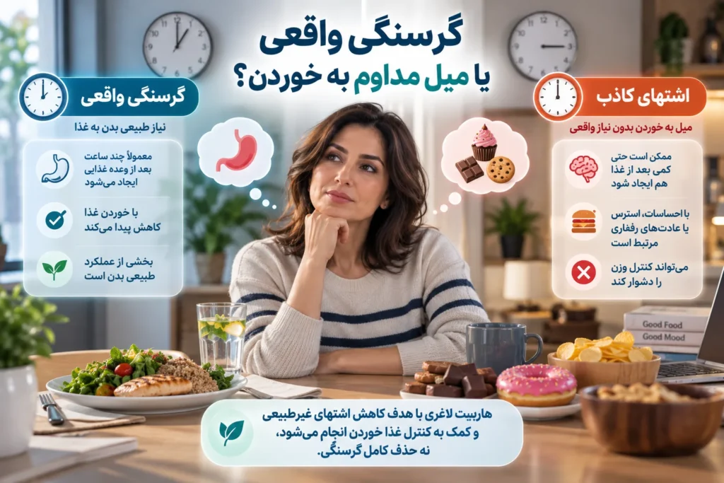 تفاوت گرسنگی طبیعی و اشتهای غیرطبیعی چیست؟